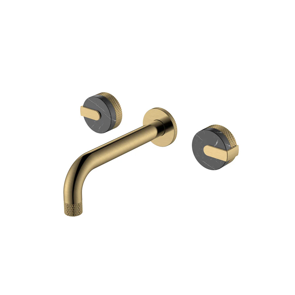Accent Balle Wall Mounted Bathroom Mixer Tap - Brushed Gold