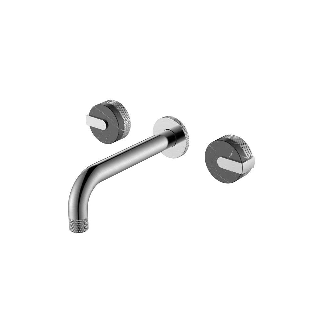 Accent Balle Wall Mounted Bathroom Mixer Tap - Brushed Nickel