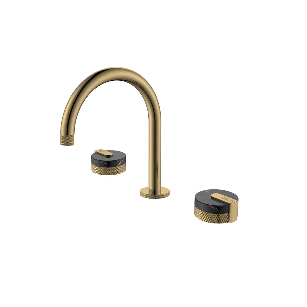 Accent Balle Deck Mounted Bathroom Mixer Tap - Brushed Gold