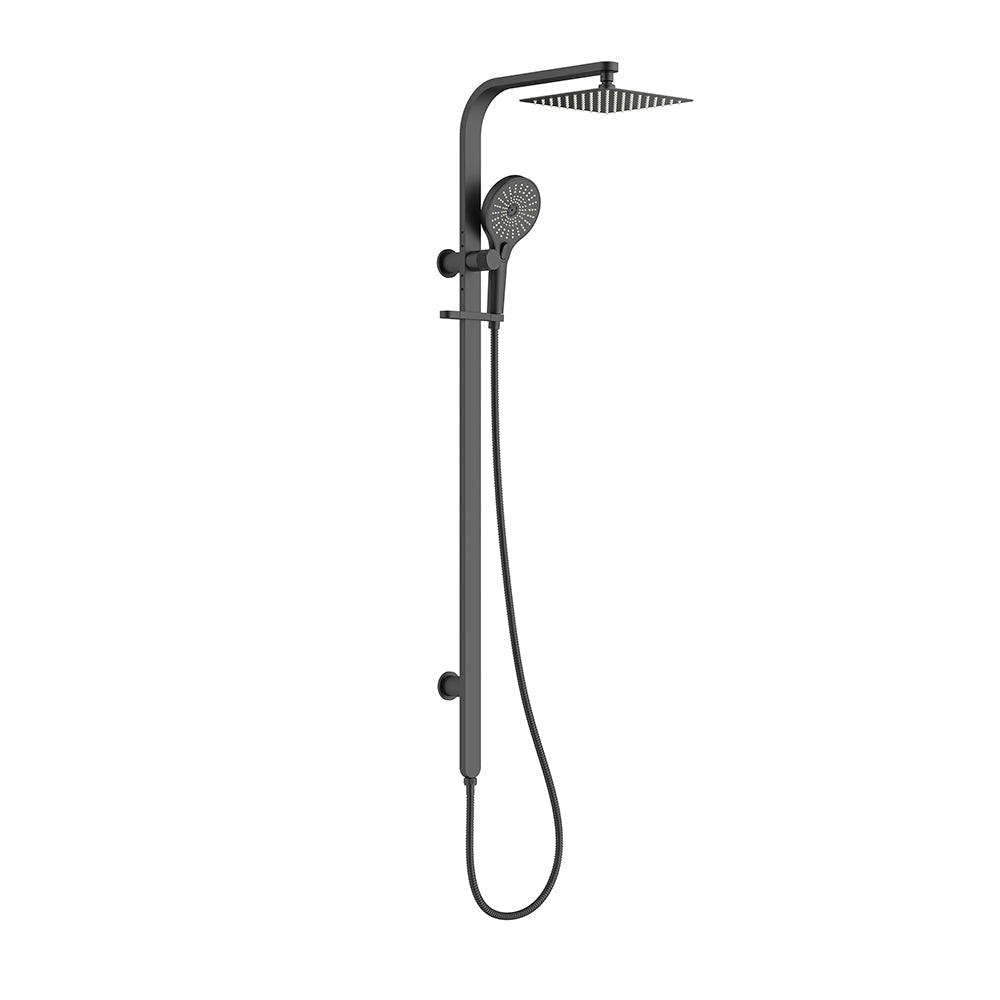 Accent Twin Rail Shower Set - Matte Black