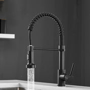 Accent Single Handle Mixer Tap with Pull-Down Spout - Matte Black